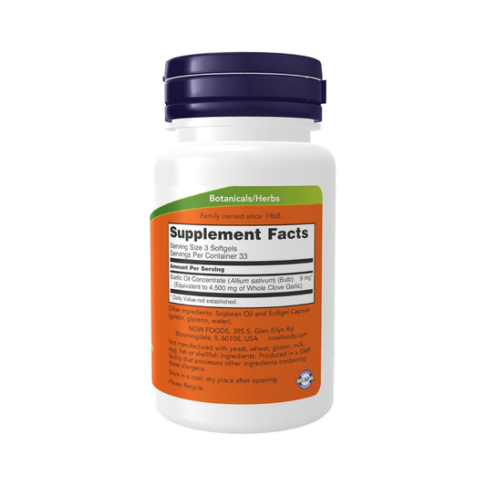 Garlic Oil 1500 mg, Serving Size Equivalent to Whole Clove Garlic, 100 Softgels