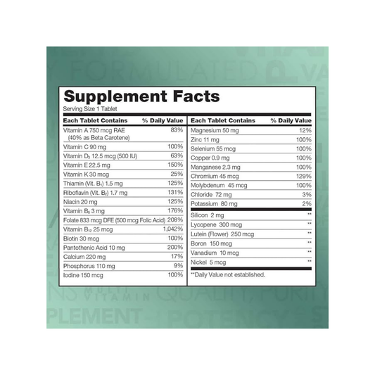 Adult 50+ Multi Vitamins & Minerals, 400 Tablets